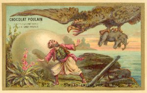 Sinbad est emporté par un roc - French School
